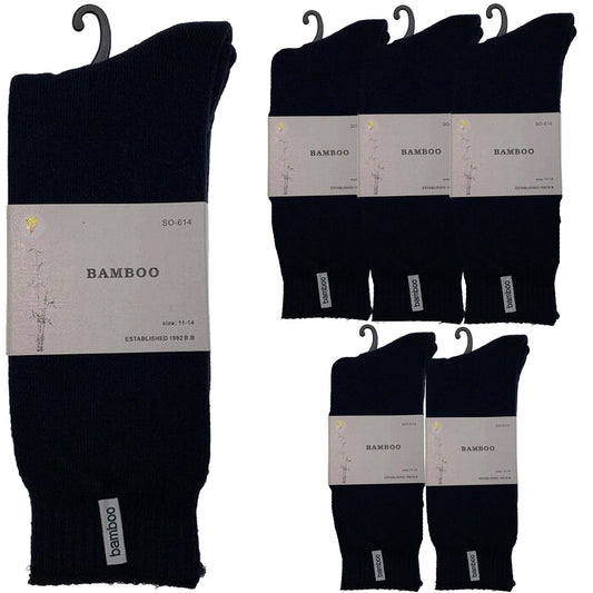6 Pairs PREMIUM BAMBOO SOCKS Mens Heavy Duty Thick Work Socks BULK Cushion-10