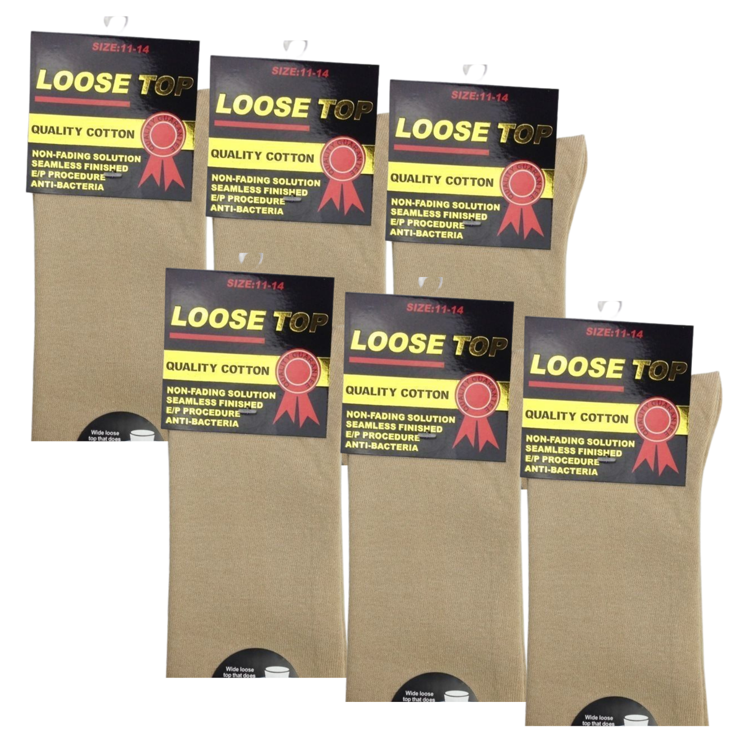 6x Pair COTTON Rich LOOSE TOP SOCKS Dress Medical Circulation Diabetic Comfort-7