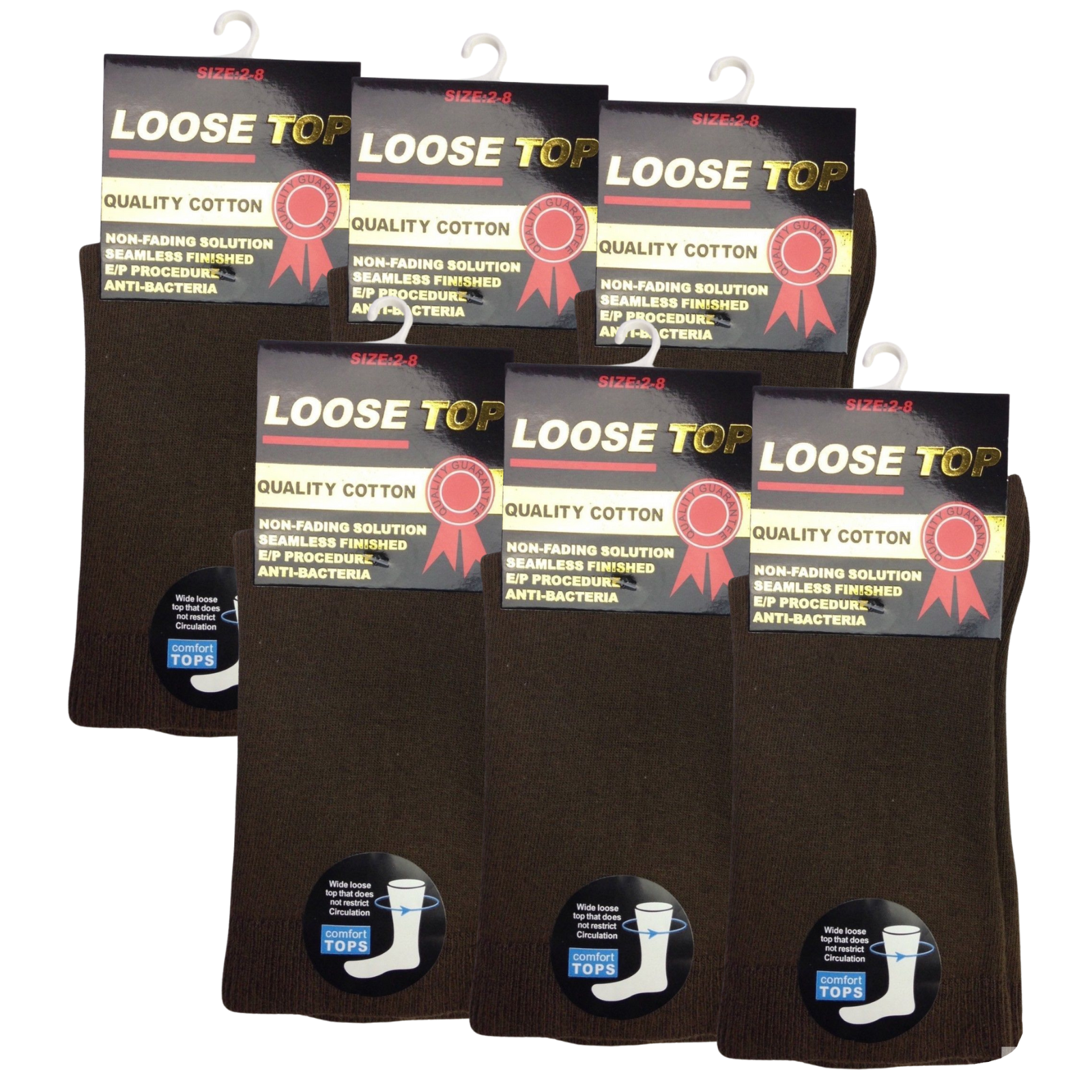 6x Pair COTTON Rich LOOSE TOP SOCKS Dress Medical Circulation Diabetic Comfort-16