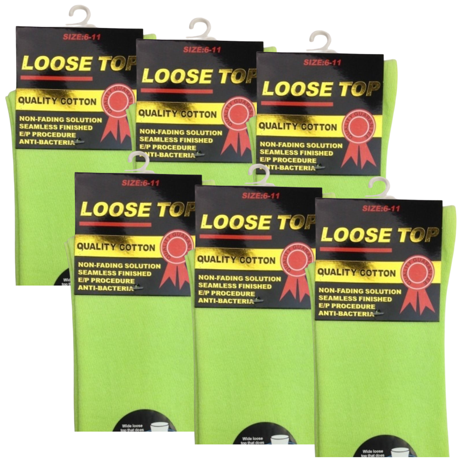 6x Pair COTTON Rich LOOSE TOP SOCKS Dress Medical Circulation Diabetic Comfort-23