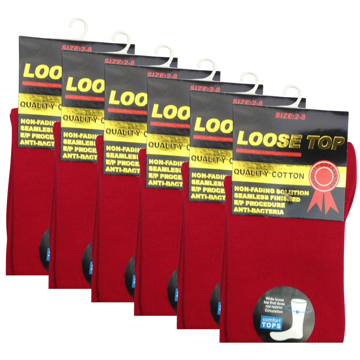 6x Pair COTTON Rich LOOSE TOP SOCKS Dress Medical Circulation Diabetic Comfort-30