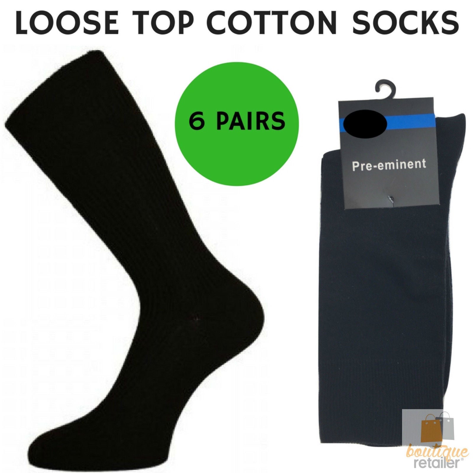 6x Pairs COTTON LOOSE TOP SOCKS Medical Circulation Diabetic Comfort BULK-1