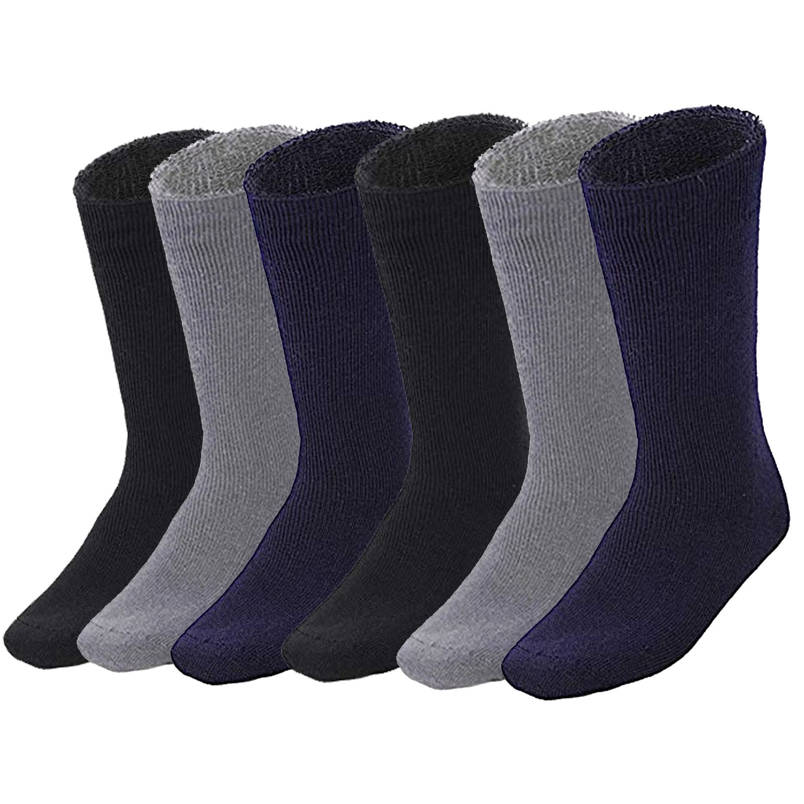 6 Pairs BAMBOO SOCKS Mens Heavy Duty Premium Thick Work Socks Cushion BULK-1