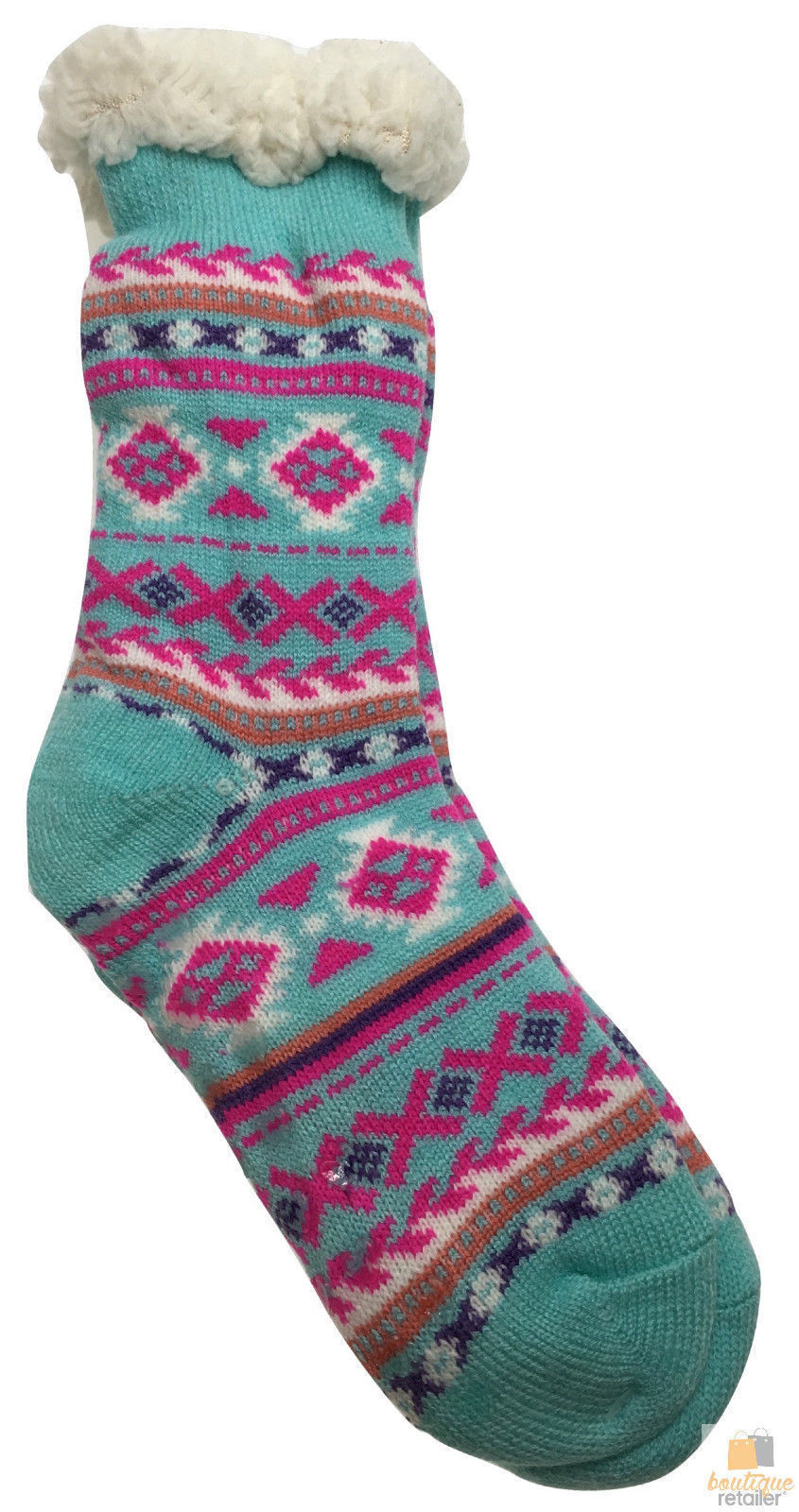 6 Pairs Ladies Thick Fur Bed Socks Womens Soft Work Fluffy Slipper Non Slip BULK-2