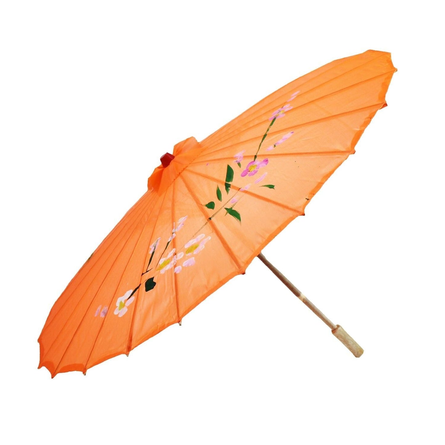 6x PARASOL UMBRELLA Chinese Japanese Bamboo Flower Pattern 80cm Large BULK - Assorted Colour Pack