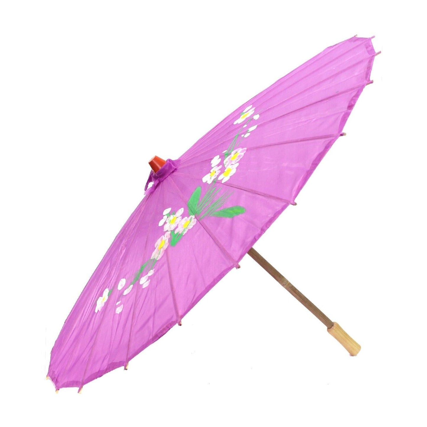 6x PARASOL UMBRELLA Chinese Japanese Bamboo Flower Pattern 80cm Large BULK - Assorted Colour Pack