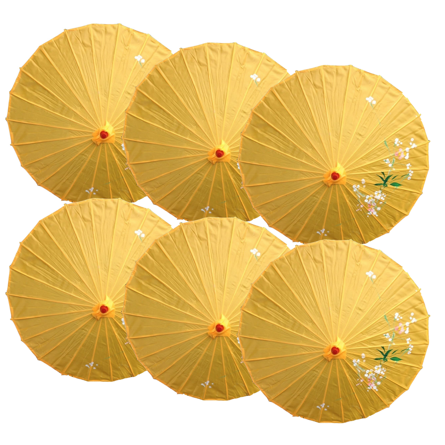 6x PARASOL UMBRELLA Chinese Japanese Bamboo Flower Pattern 80cm Large BULK-14
