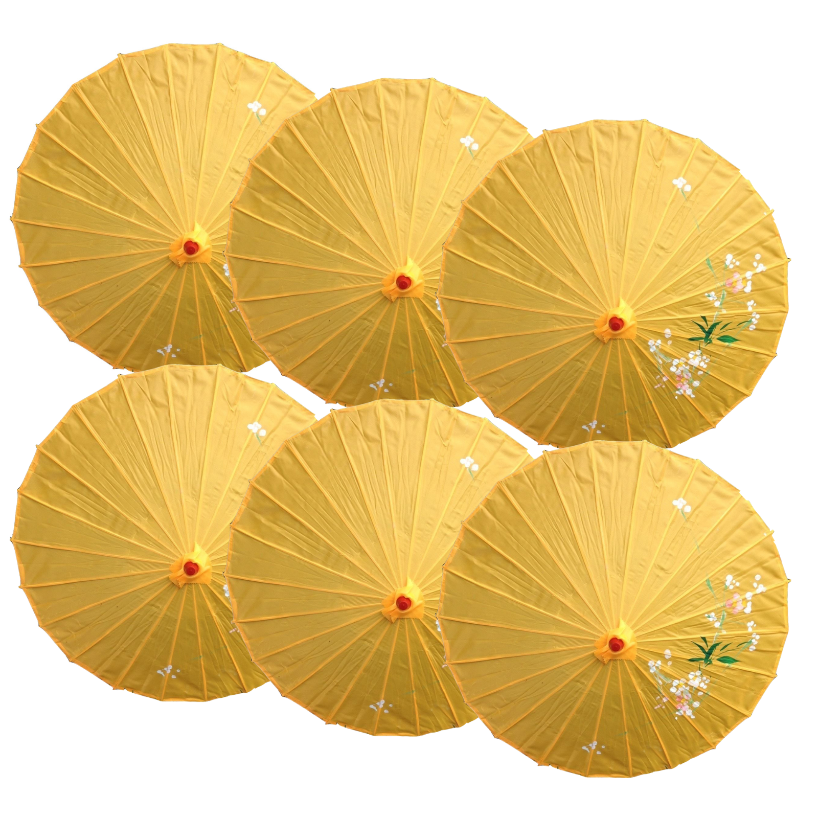 6x PARASOL UMBRELLA Chinese Japanese Bamboo Flower Pattern 80cm Large BULK-14