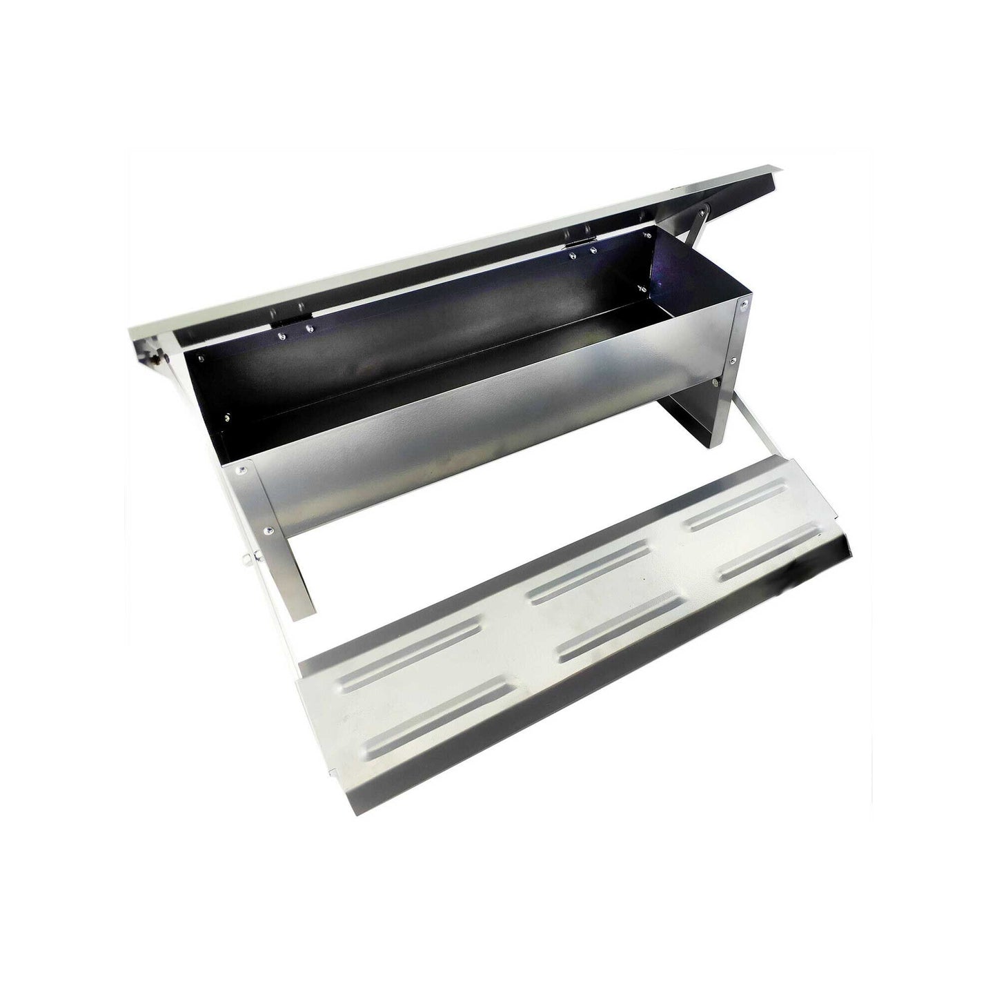 6.5L Automatic Chook Chicken Feeder Poultry Auto Treadle Galvanised Metal Coop-1