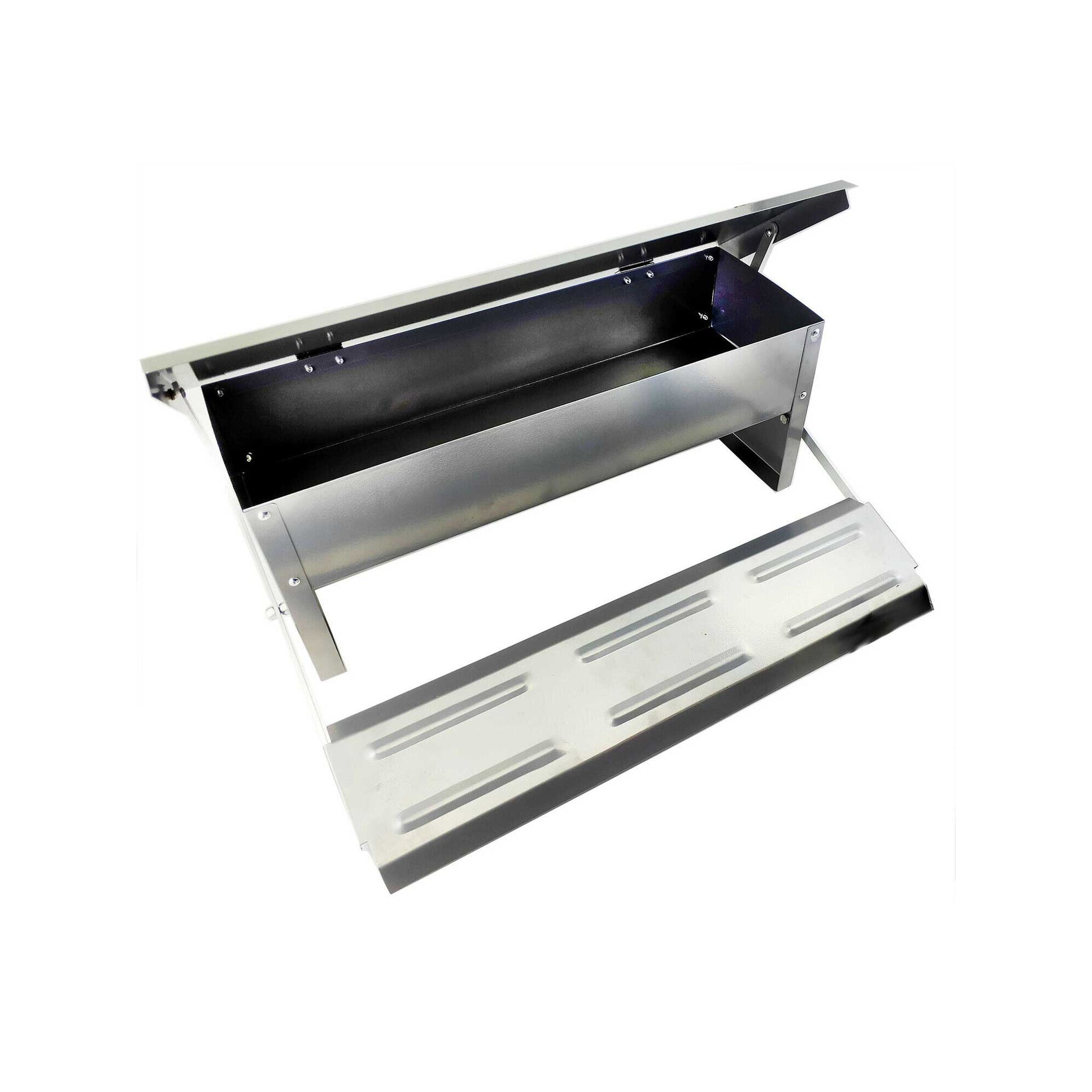 6.5L Automatic Chook Chicken Feeder Poultry Auto Treadle Galvanised Metal Coop-1