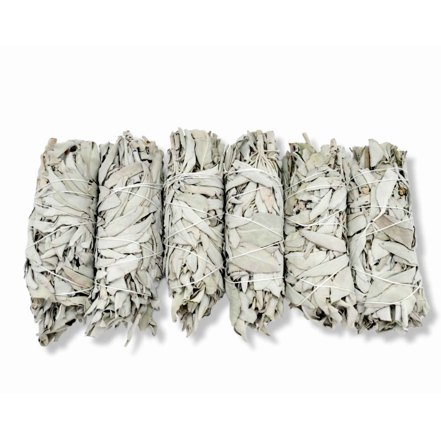 6x Californian White Sage Smudge Sticks Medium 13-15cm Incense Cleansing Bundle-0