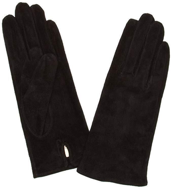 DENTS Emily Ladies Womens Plain Suede Leather Gloves w Acrylic Lining-2