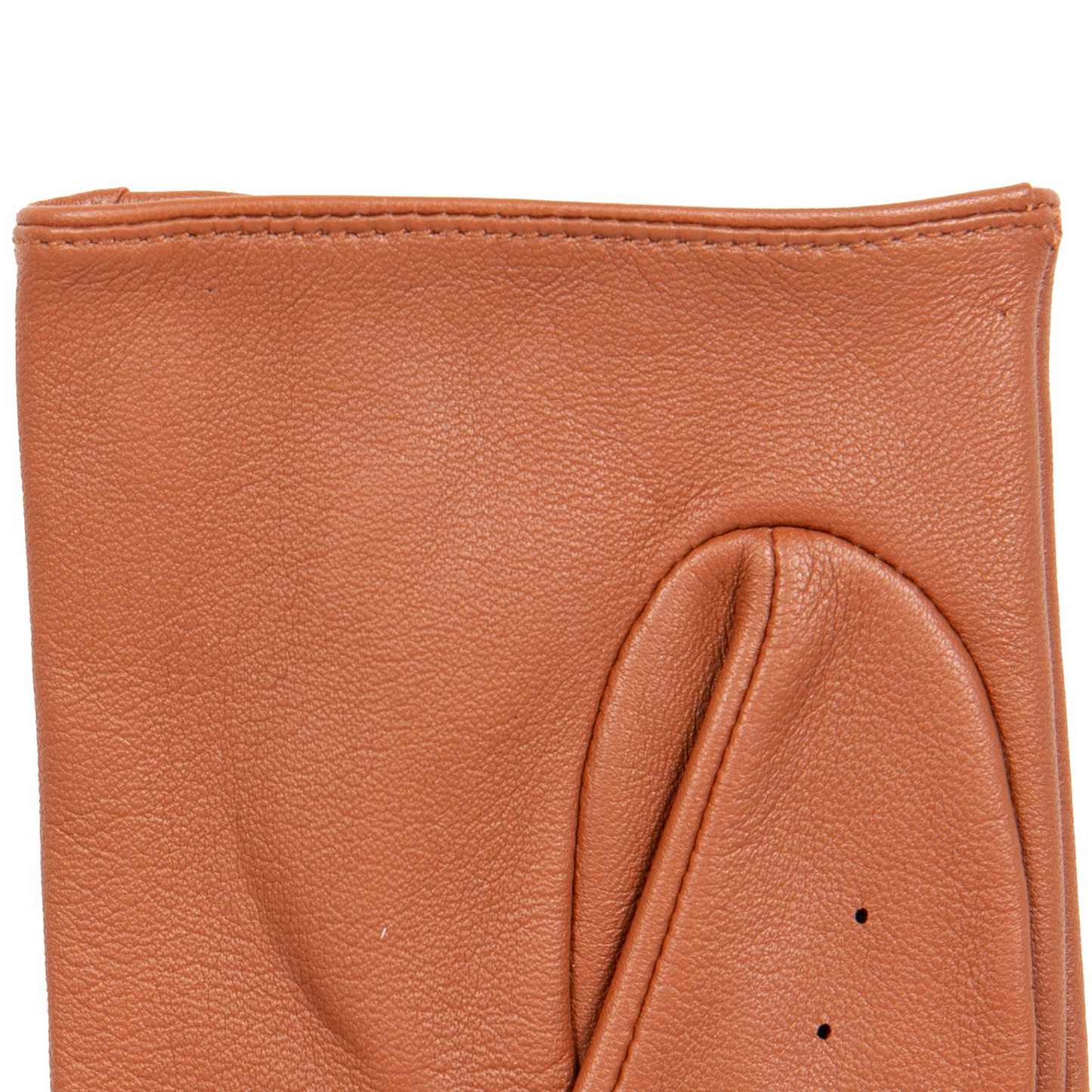 Dents Womens Fingerless Unlined Leather Driving Gloves in Cognac