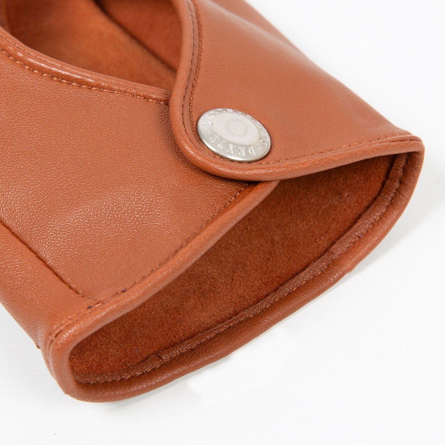 Dents Womens Fingerless Unlined Leather Driving Gloves in Cognac