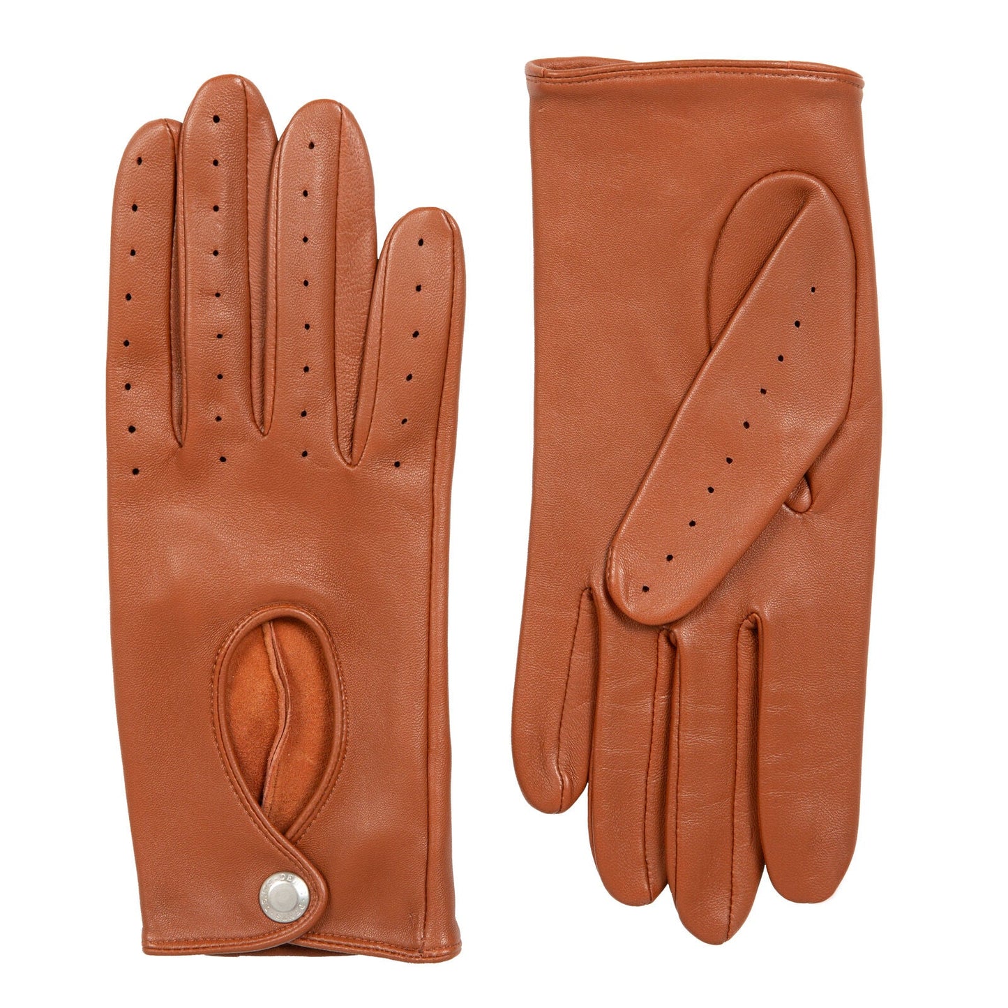 Dents Womens Leather Driving Gloves in Cognac