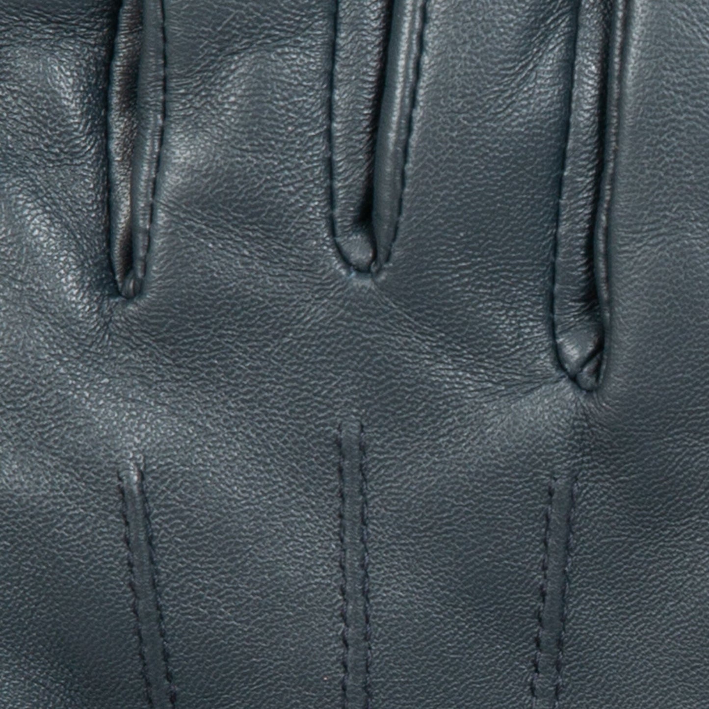 Dents Womens Touchscreen Three-Point Lined Leather Gloves with Faux Fur Cuffs In Navy