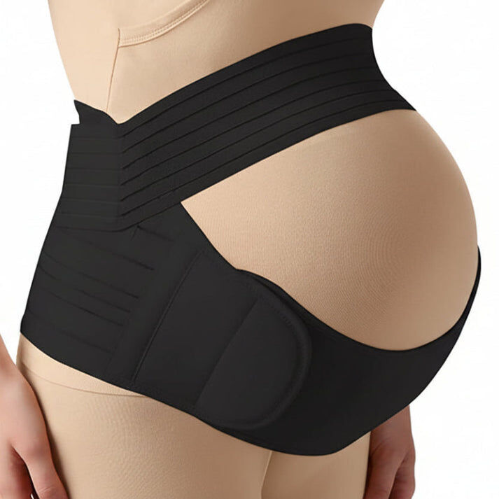 3-in-1 Womens Postpartum Adjustable Belly Band in Black