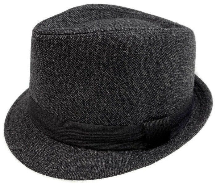 DENTS Wool Trilby Hat Stingy Brim w Band Fedora Warm Winter Fully Lined - Charcoal-6