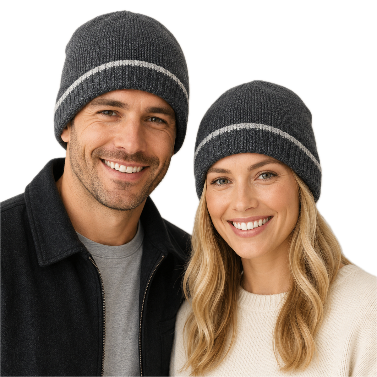 Dents Mens Thermal Insulation Wool Blend Knit Beanie Warm Winter Thick Hat - Charcoal