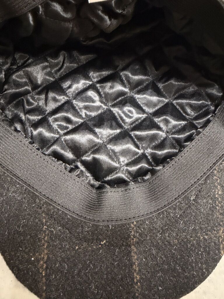 Dents Mens Quilted Woolmix Flat Ivy Cap in Black (Wool/Polyester) - Size S/M