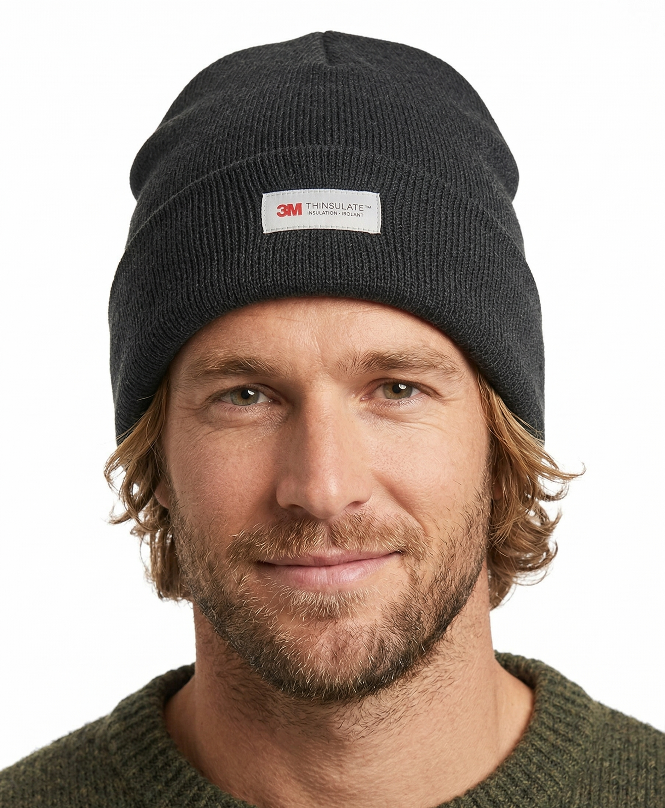Dents 3M Thinsulate 4 Layer Knit Turn Up Brim Beanie Hat in Black (One Size)