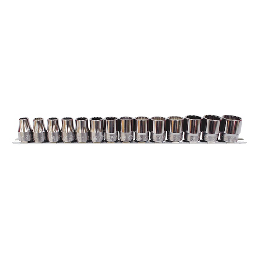 14pcs 1/2" Drive Multi Wrench Socket Set 10–24mm Chrome Vanadium Metric Imperial