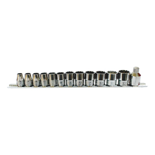 Wurth 3/8" 13pc Multi-Profile Socket Set Chrome Metric Imperial TX Bi-Hex Square