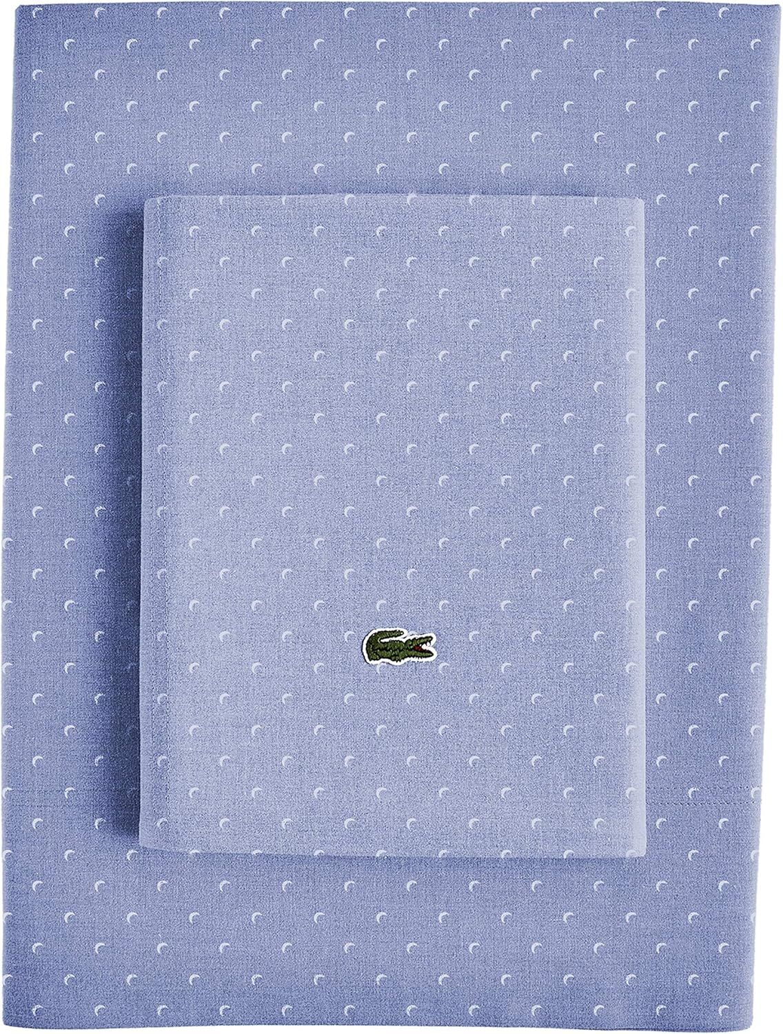 Lacoste 4-Piece California King Bed Sheet Set in Golf Slate Blue