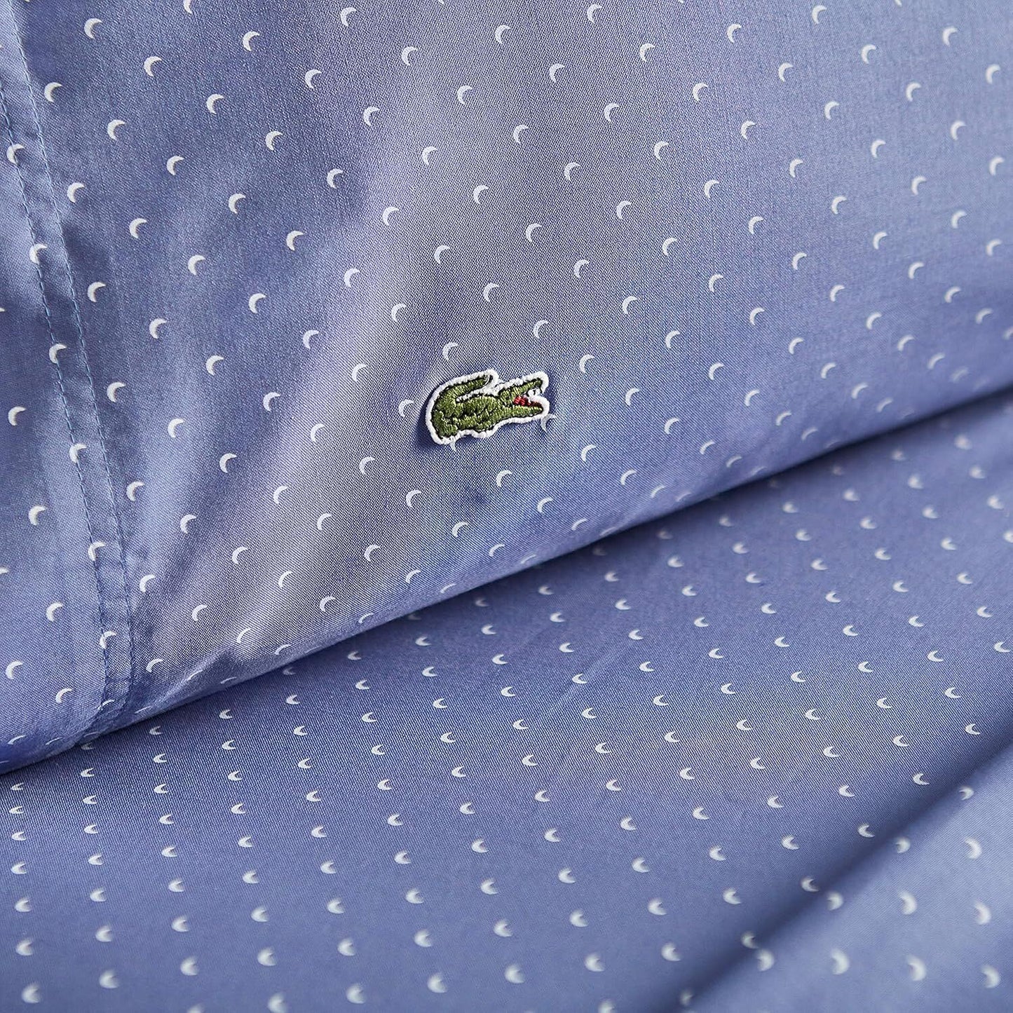 Lacoste 4-Piece California King Bed Sheet Set in Golf Slate Blue