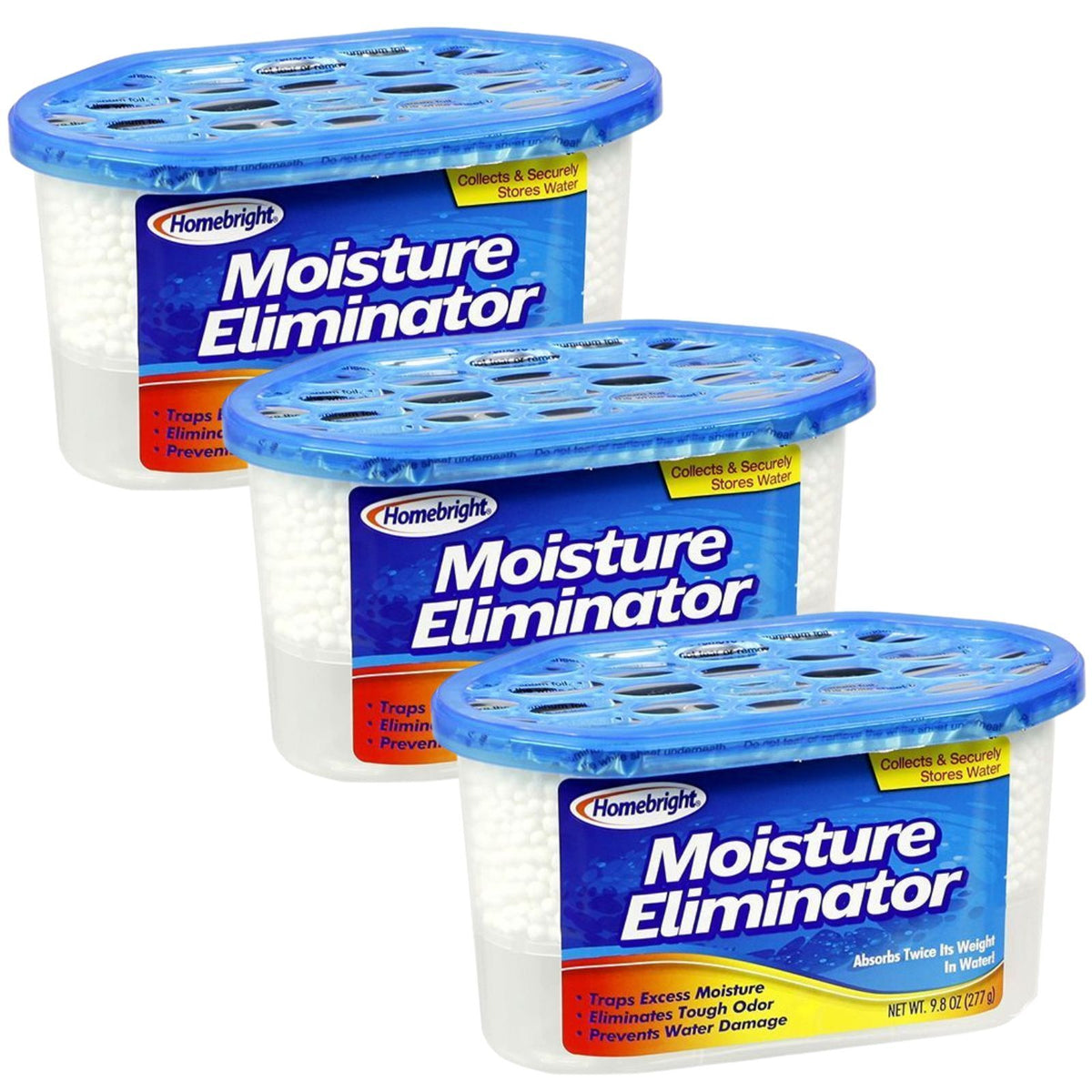 3x Homebright 277g Moisture Water Absorber Spill Proof for Cupboards