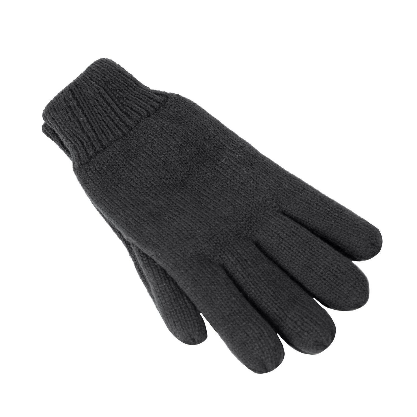 3M THINSULATE Gloves Snow Ski Knitted Polar Fleece Thermal Plain Winter in Black-1
