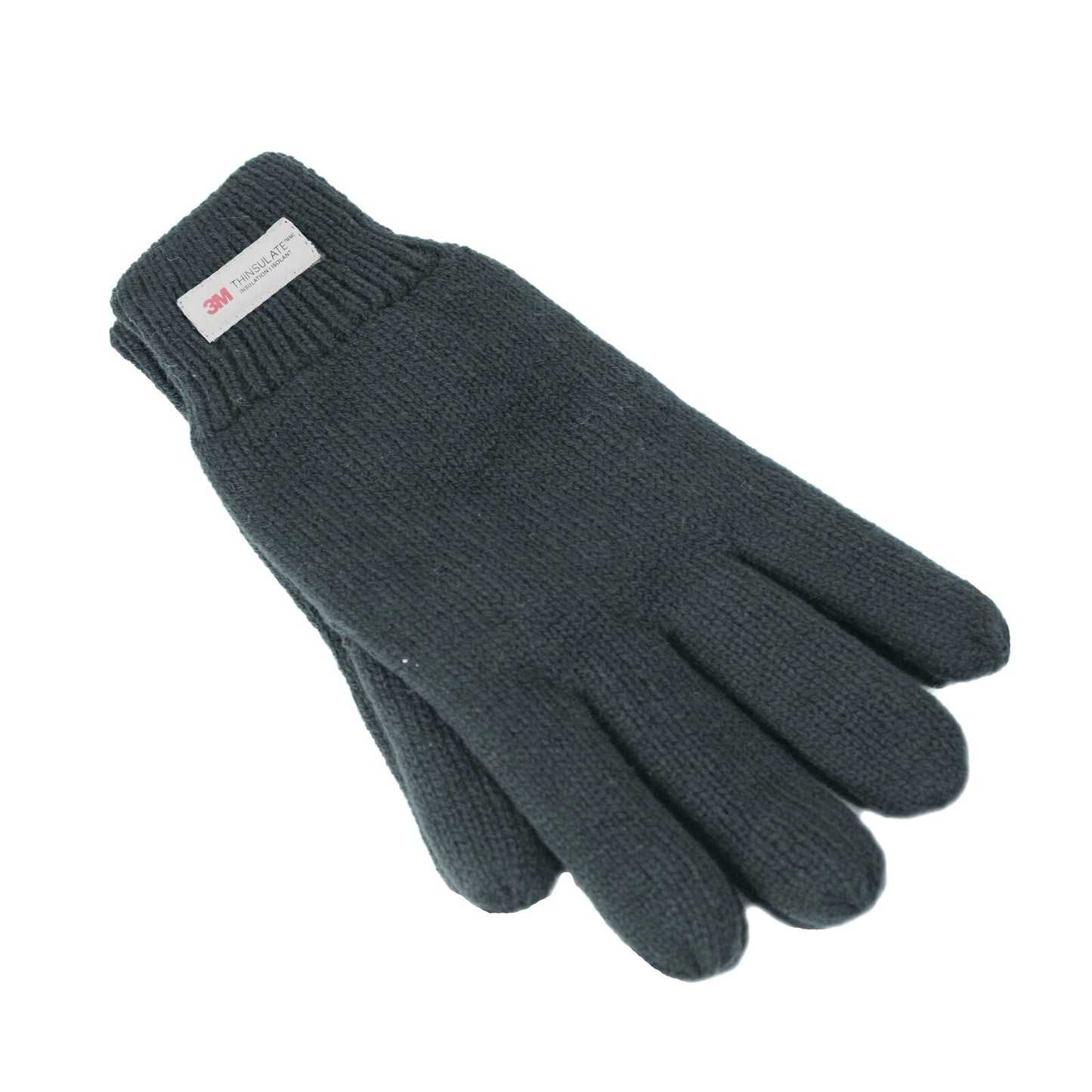 Dents 3M THINSULATE Gloves Snow Ski Knitted Polar Fleece Thermal Plain Winter - Charcoal-1