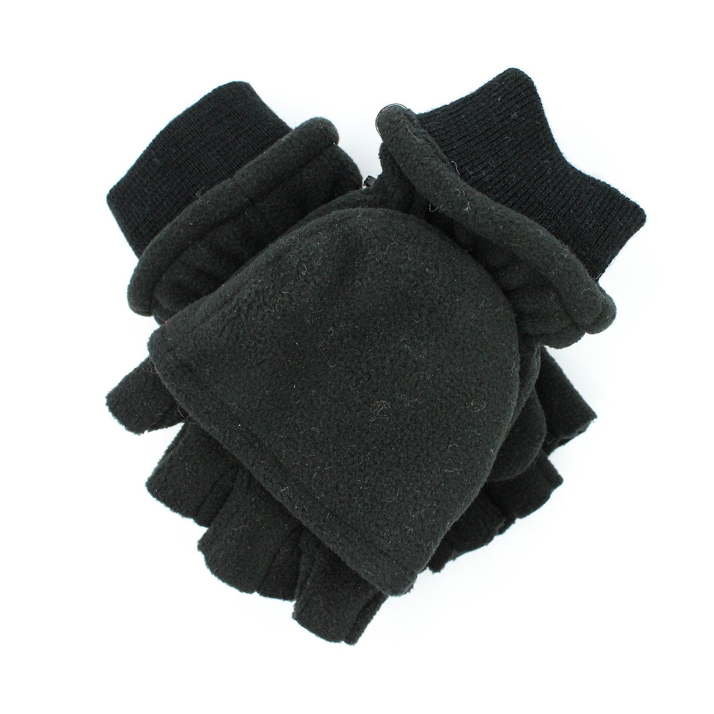 Dents Mens 3M Thinsulate Convertible Lined Half Finger Gloves/Warm Winter Mittens - Black-1