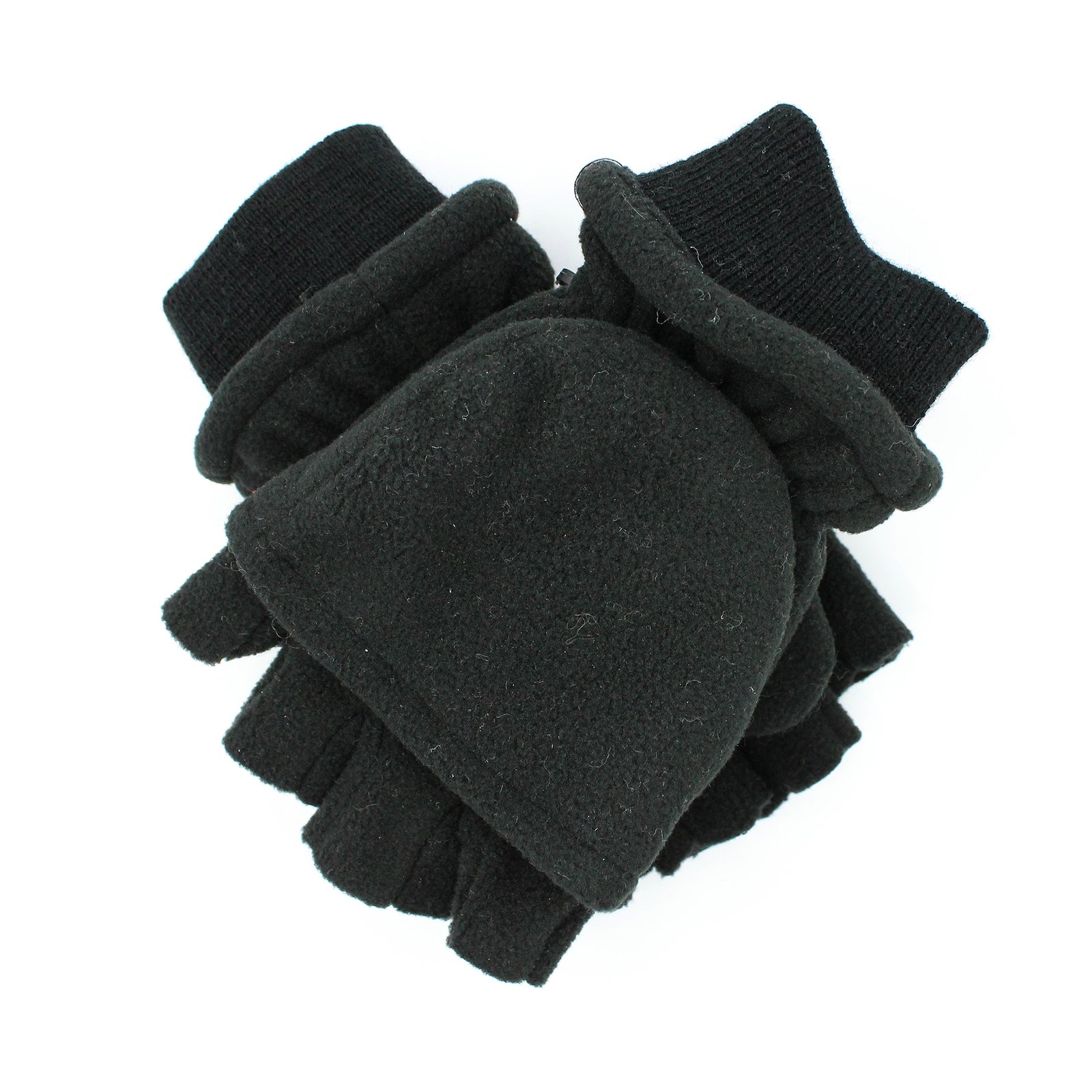Dents Mens 3M Thinsulate Convertible Lined Half Finger Gloves/Warm Winter Mittens - Black-1