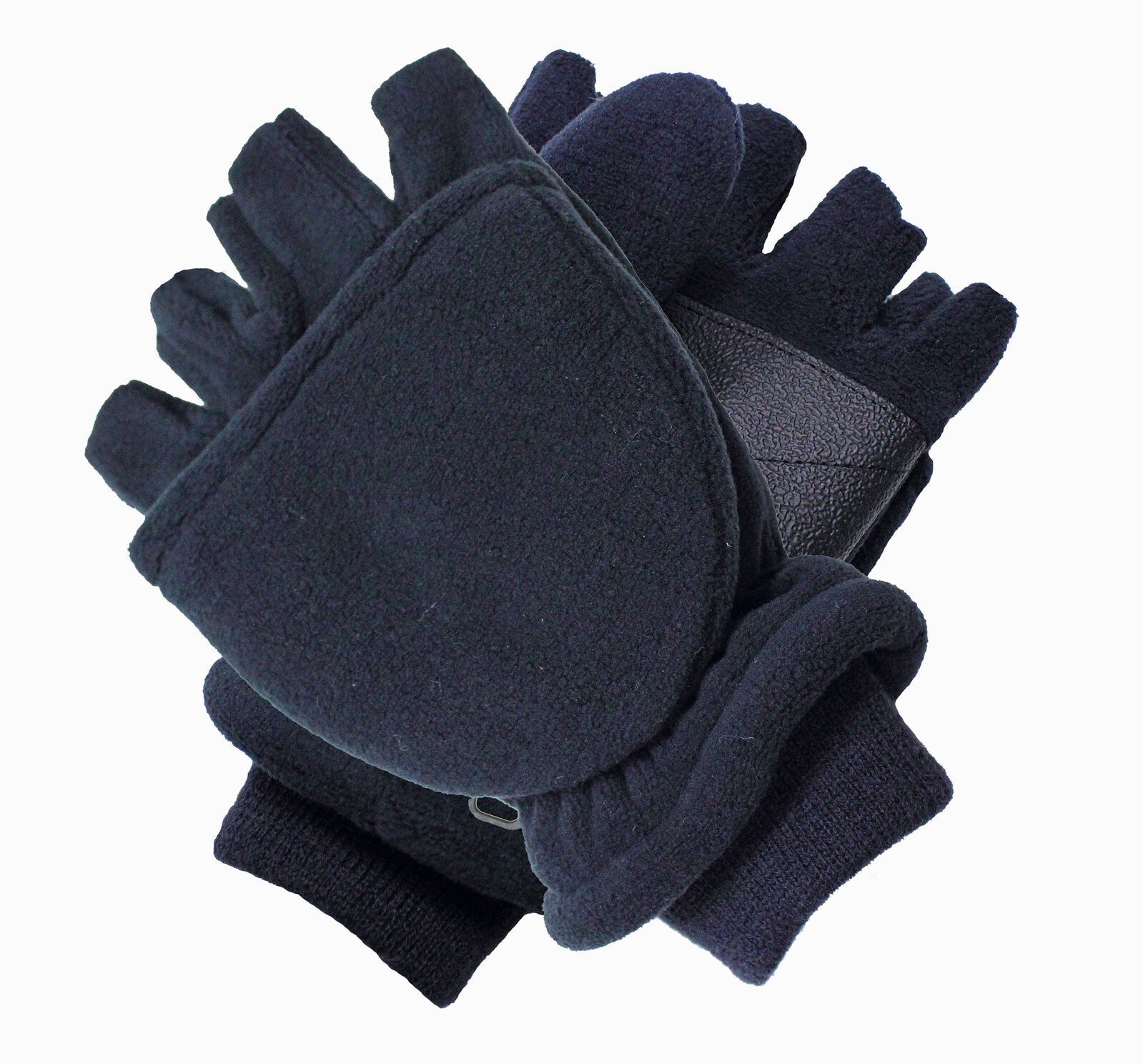 Dents Mens 3M Thinsulate Convertible Lined Half Finger Gloves/Warm Winter Mittens - Navy-1