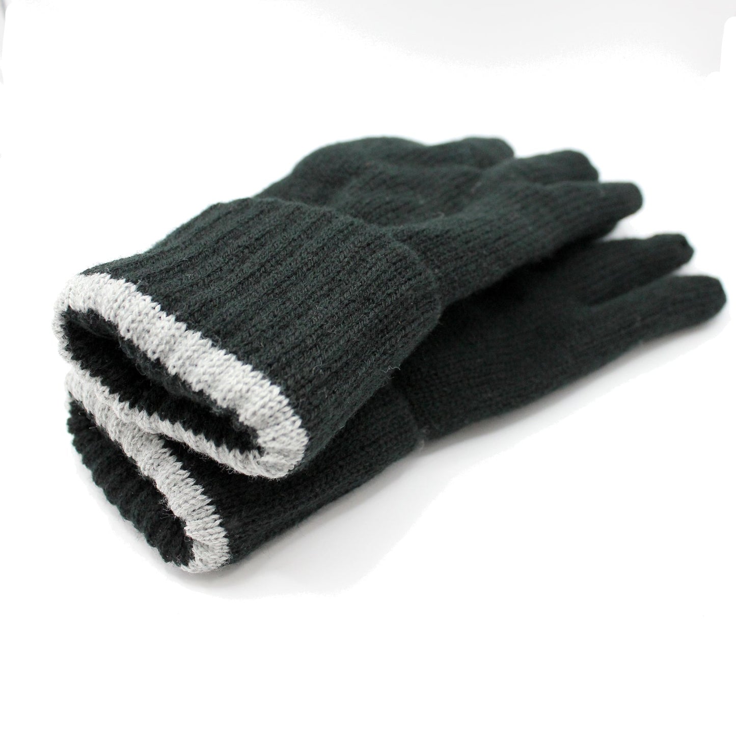 Dents 3M Thinsulate Mens Black/Grey Acrylic Knit Gloves with Cuff-3