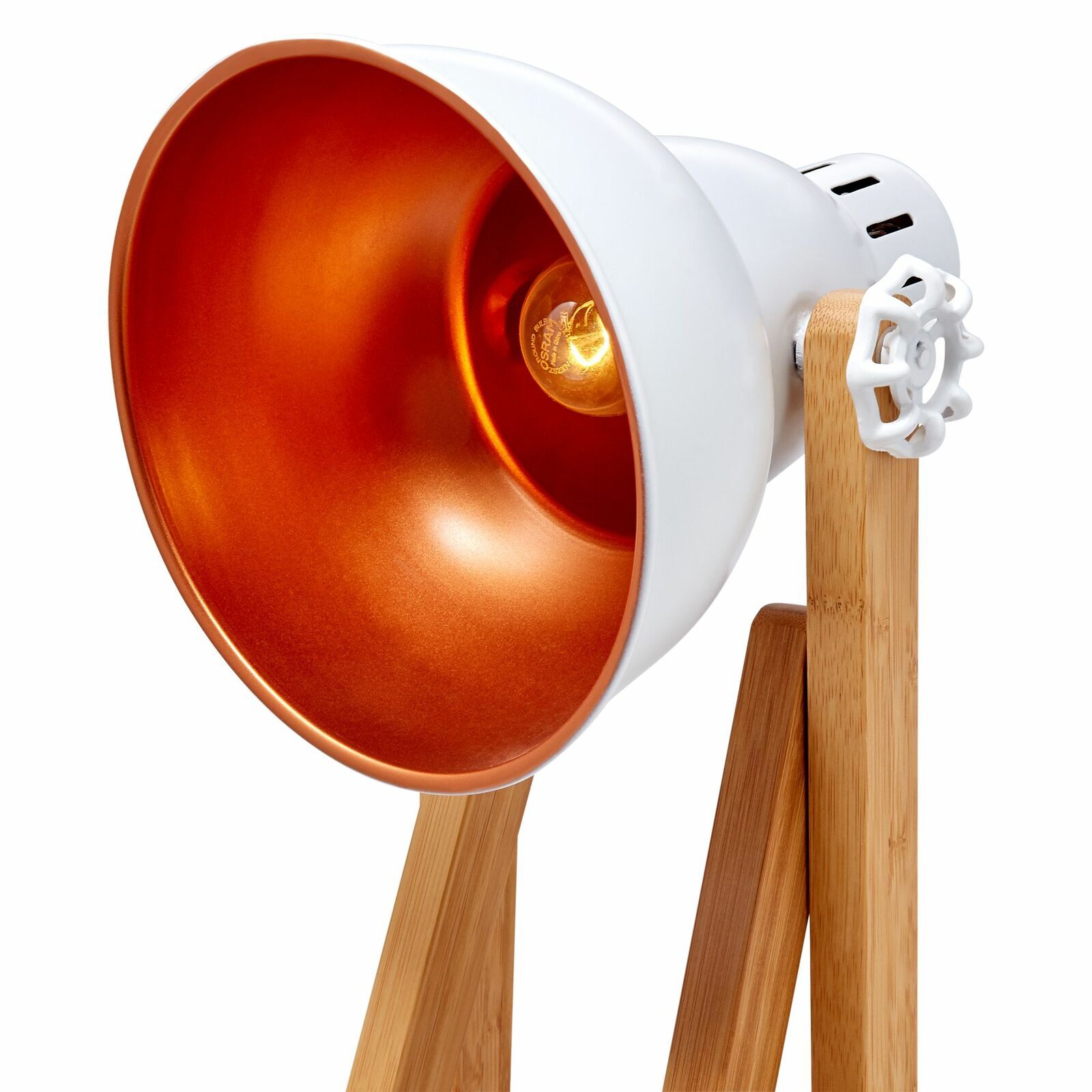 61cm Bamboo Easel Table Lamp Modern Scandi Designer Desk Light Bedroom Office-2