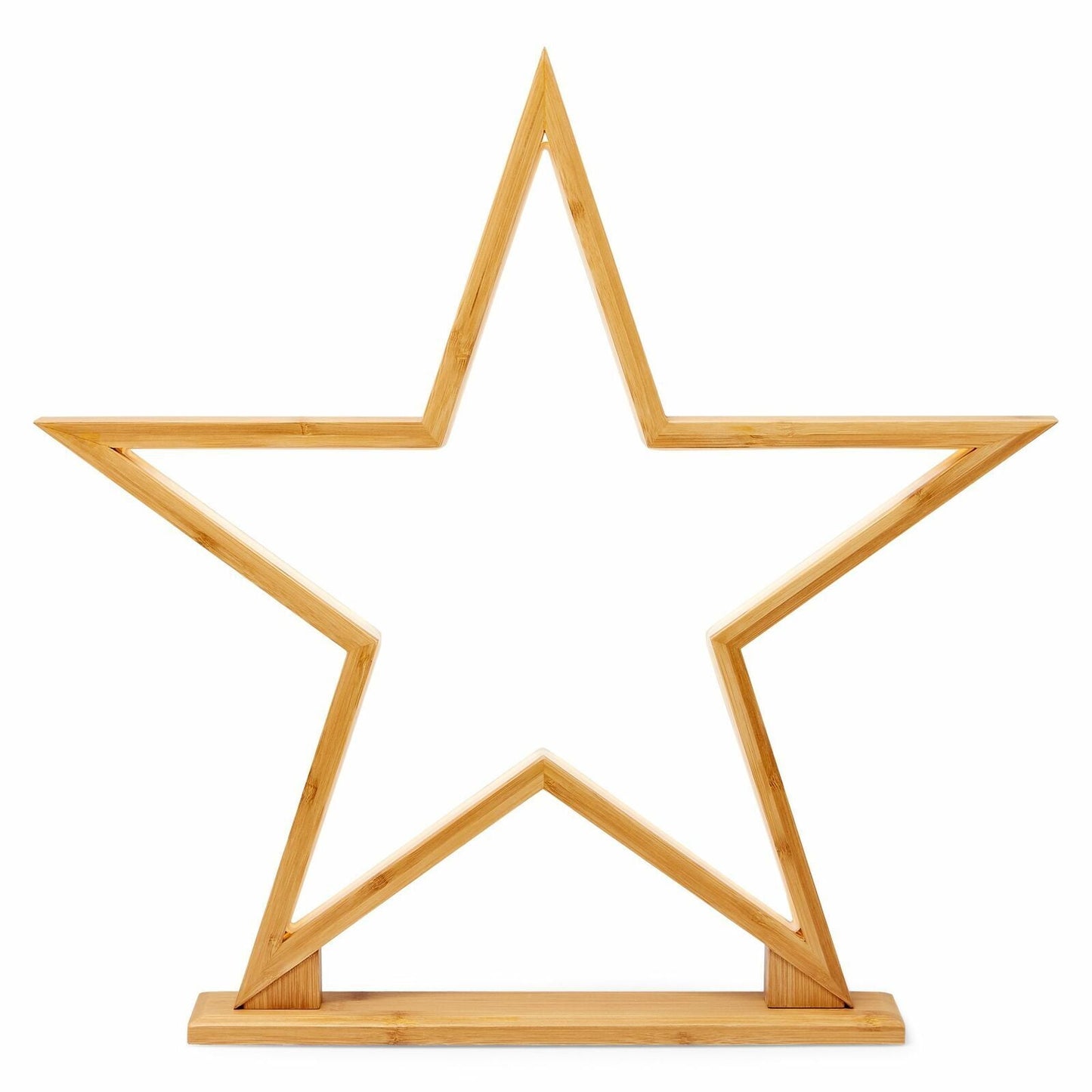 2x 52cm Large Bamboo Star LED Table Lamp Light Modern Bedside - Natural