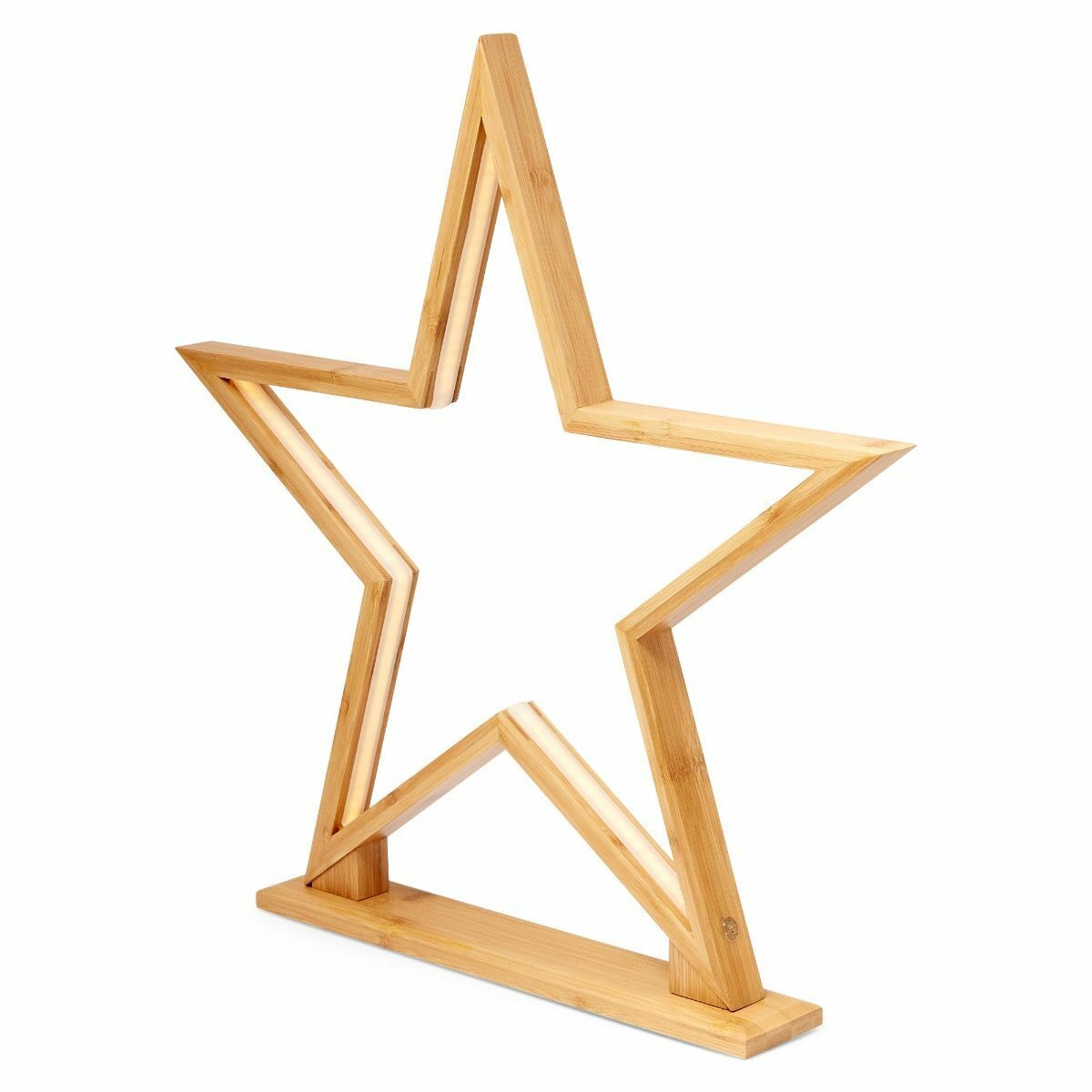 4x 52cm Bamboo Star Lamp - Table Light - Natural Decor-2