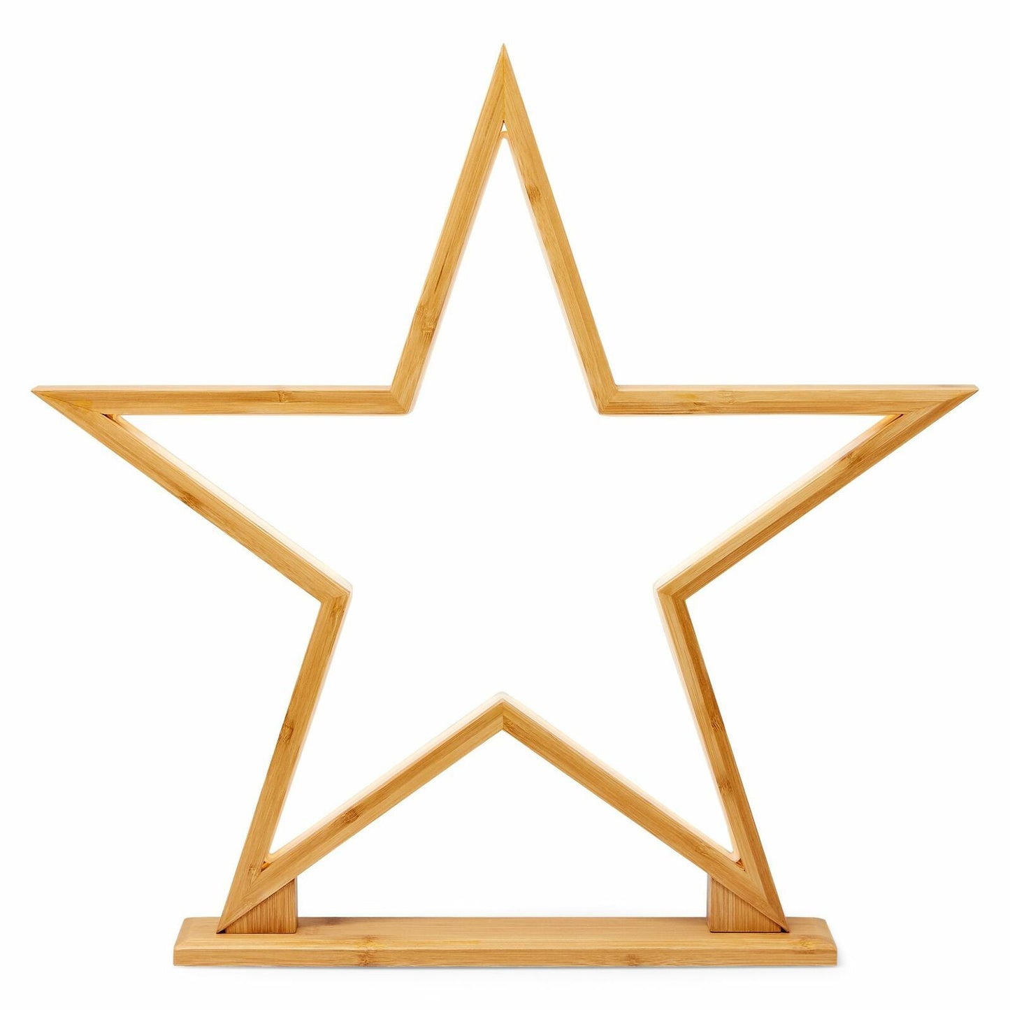 52cm Bamboo Star Lamp - Table Light - Natural Decor-0