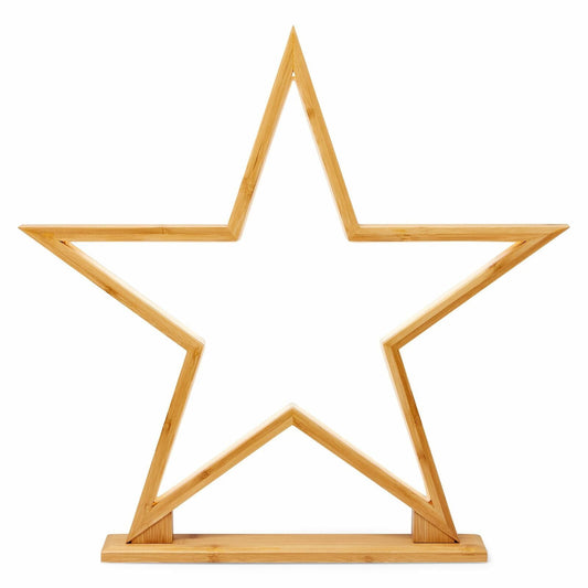 52cm Bamboo Star Lamp - Table Light - Natural Decor-0