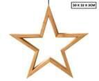 Large Bamboo Star Ceiling Light - LED Hanging Lamp - Natural Decor-1