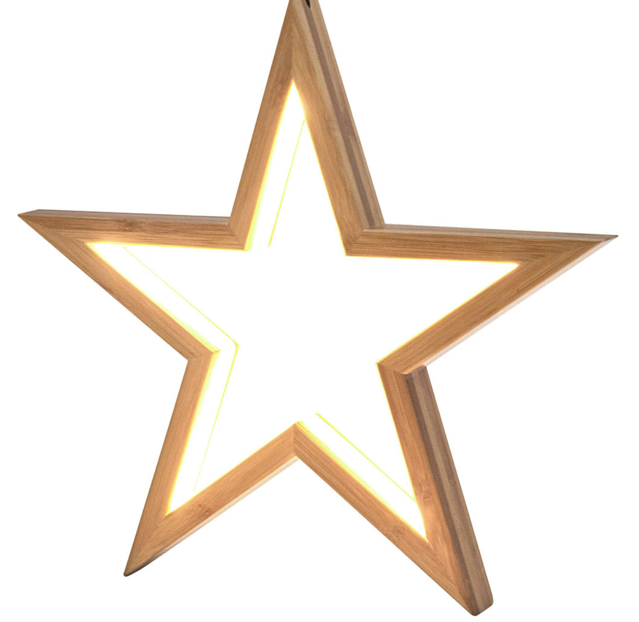 Large Bamboo Star Ceiling Light - LED Hanging Lamp - Natural Decor-3