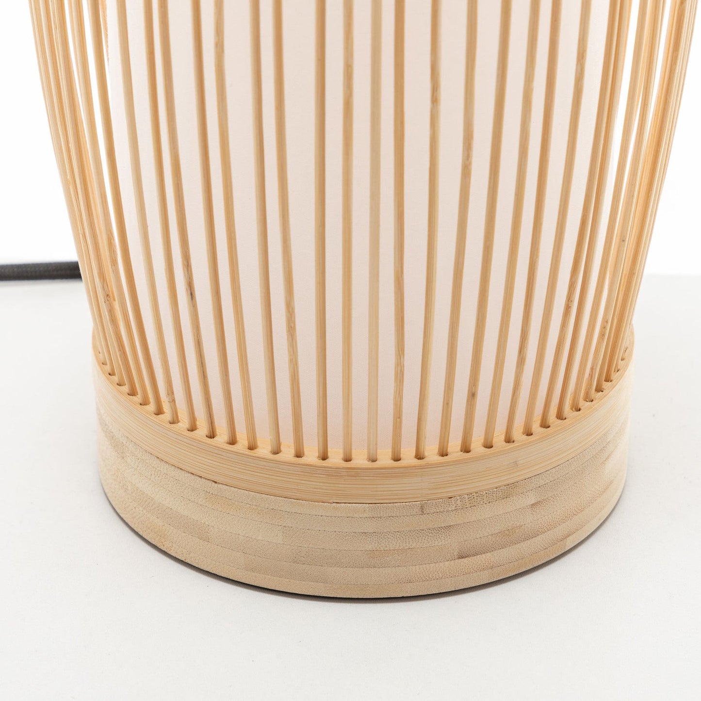 Natural Woven Bamboo Cylinder Table Lamp Light Shade Boho Tropical Coastal-3