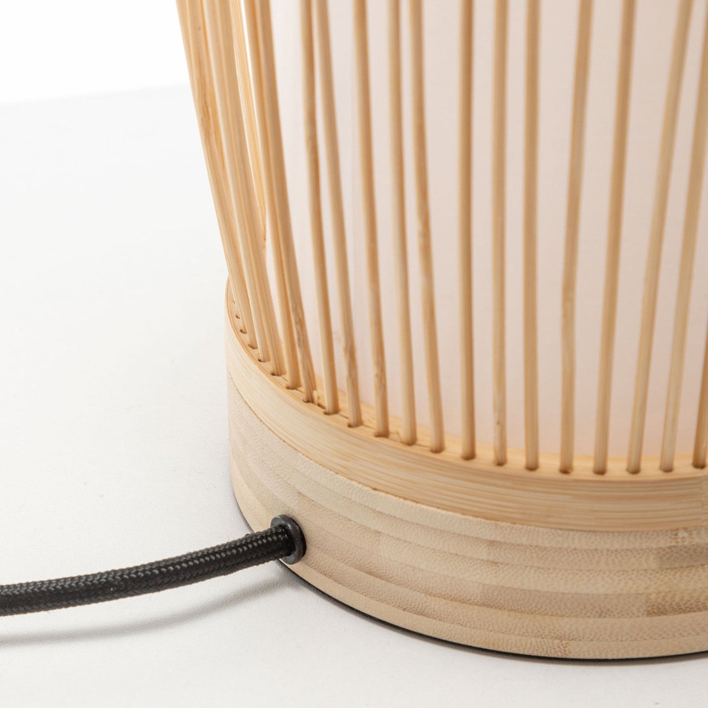 Natural Woven Bamboo Cylinder Table Lamp Light Shade Boho Tropical Coastal-2