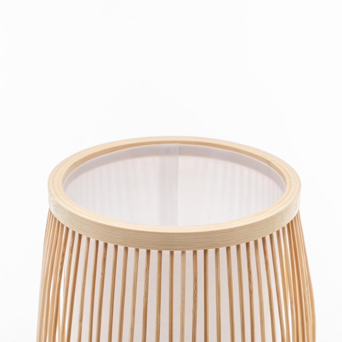Natural Woven Bamboo Cylinder Table Lamp Light Shade Boho Tropical Coastal-4
