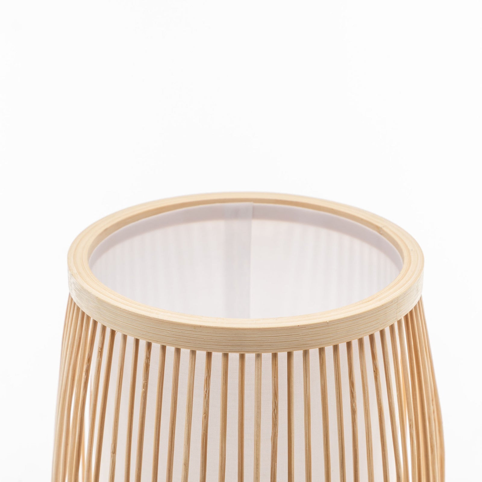 Natural Woven Bamboo Cylinder Table Lamp Light Shade Boho Tropical Coastal-4