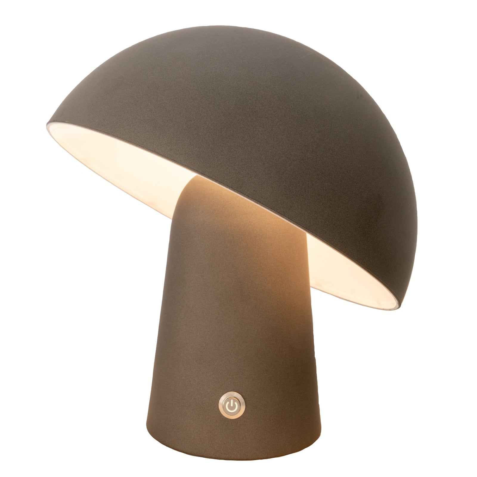 LED Cordless Mushroom USB Rechargeable Table Lamp Dimming Night Light - Steel Grey-1