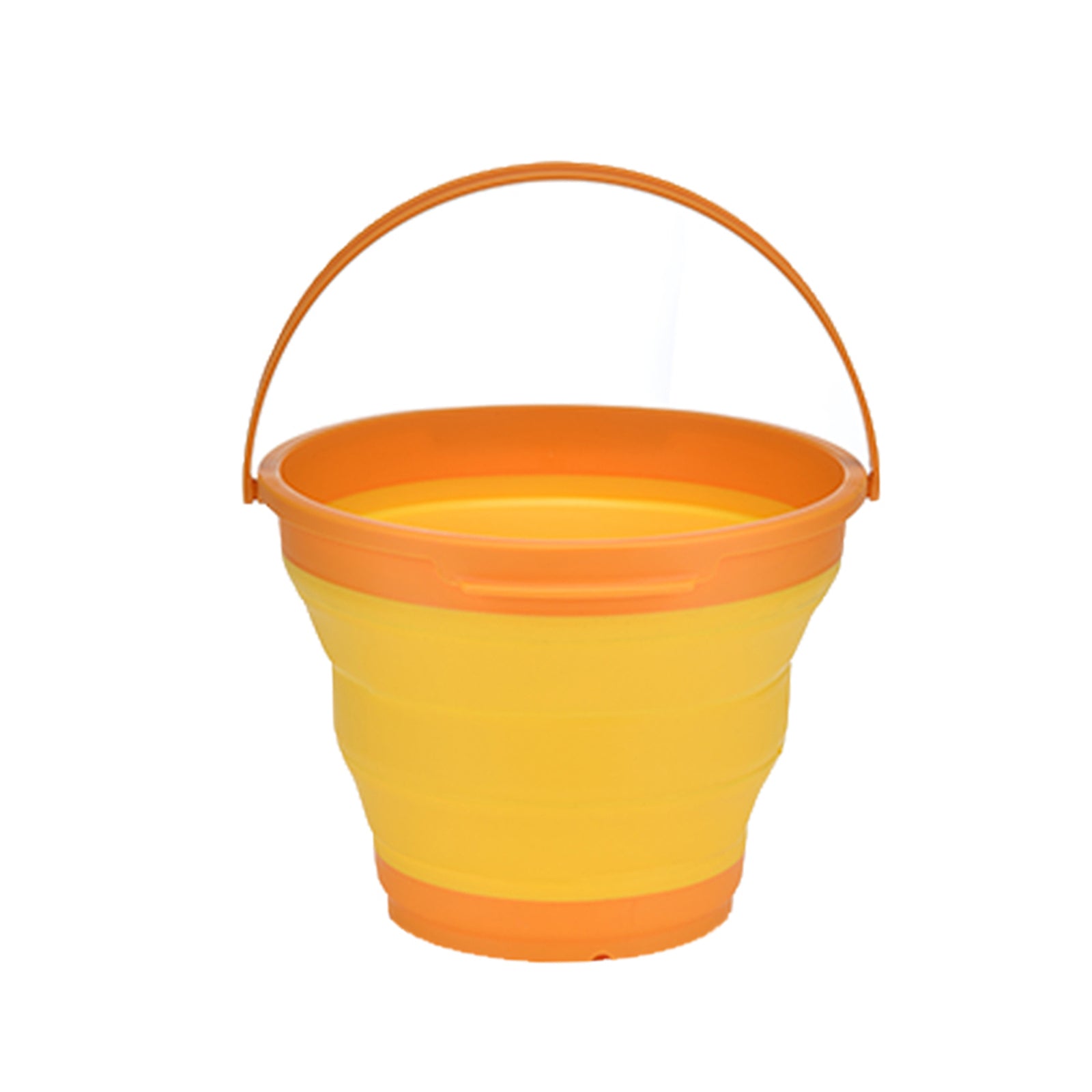 7 Litre Foldable Collapsible Silicone Bucket for Home/Hiking/Camping/Fishing - Orange-0
