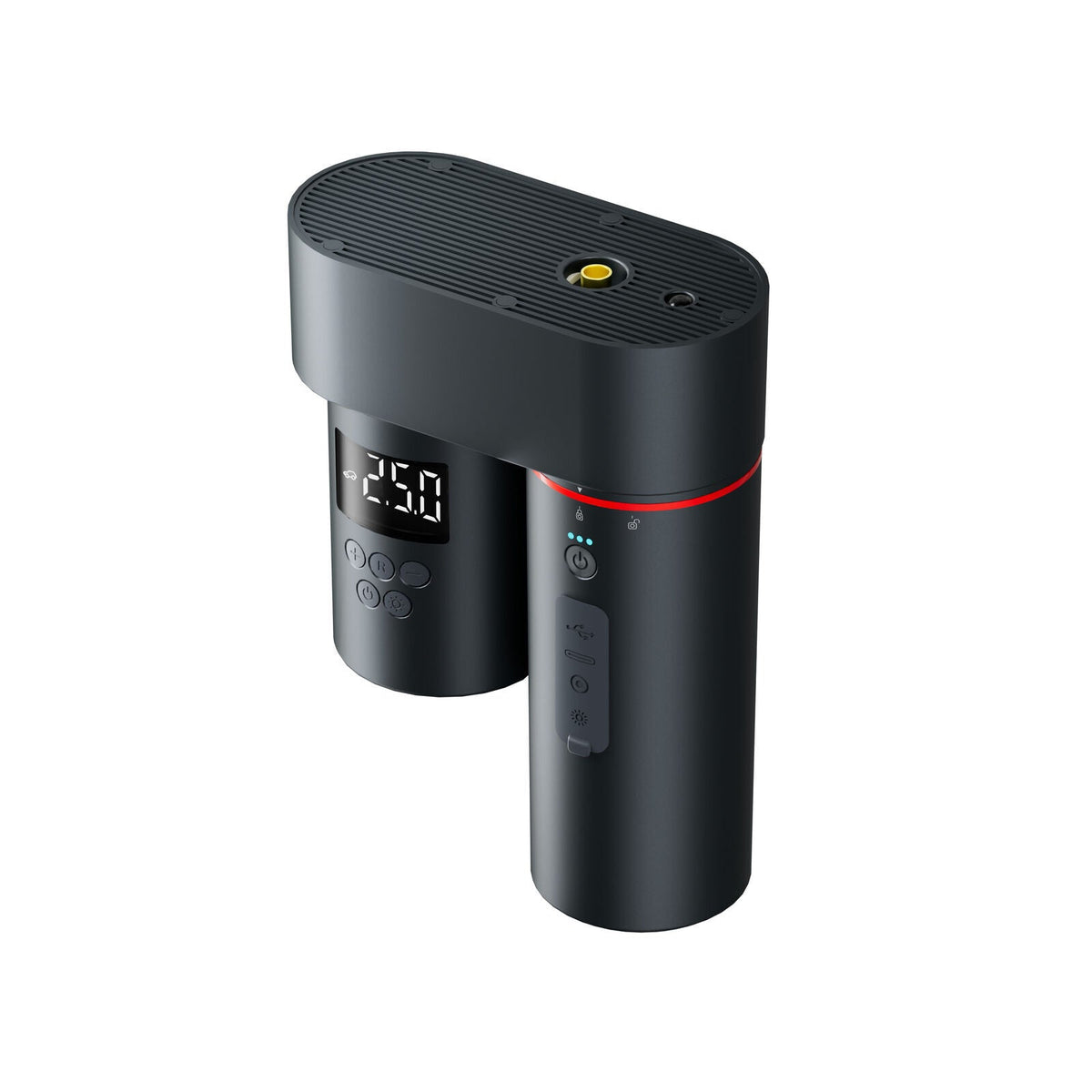 5-in-1 Auto Smart Kit Model B-C with Tyre Inflator, Jump Starter, Multi-Functional Blow and Vacuum, Camping Light and Power Bank